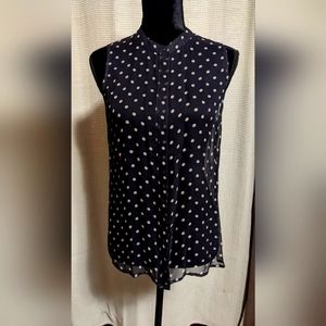 Hard To Find Collective Clothing Black and White/Cream Polka Dot Blouse Medium